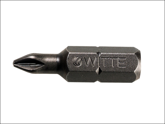 Witte Pozi 1pt Screwdriver Bits 25mm (Pack of 2)