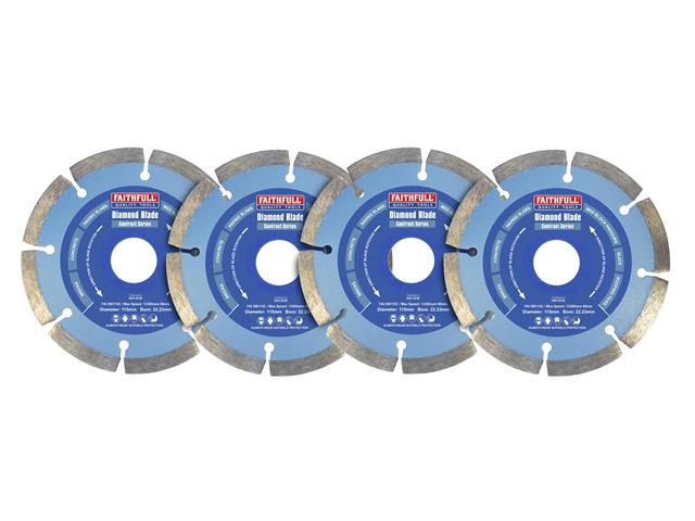 XMS Faithfull Contract Diamond Blade Set, 4 Piece