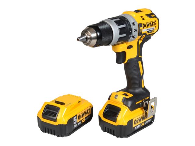 XMS DEWALT XR Brushless G2 Combi Drill 18V 1 x 5.0Ah & 1 x 4.0Ah Li-ion