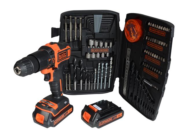 XMS Black & Decker Cordless Combi Drill 18V 2 x 1.5Ah Li-ion