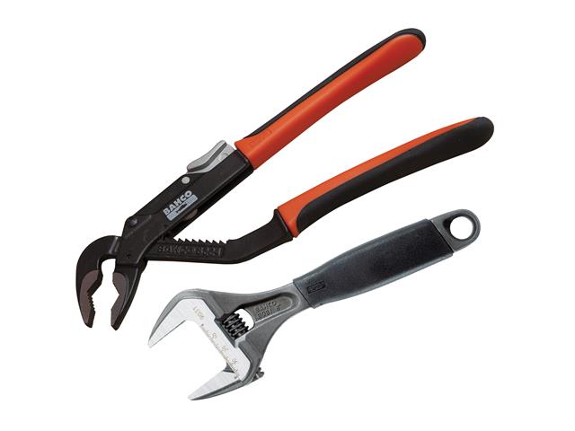 XMS Bahco 9031 Wrench & 8224 Waterpump Pliers Twin Pack