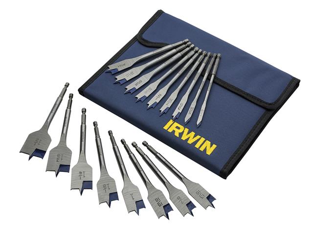 XMS IRWIN Blue Groove 4X Flat Bit Set, 17 Piece