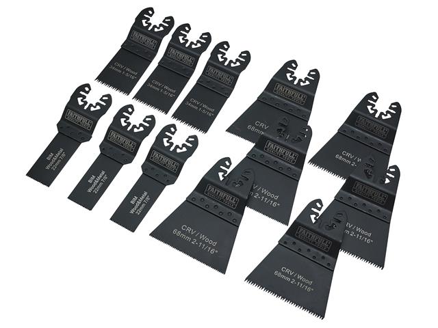 XMS Faithfull Multi-Tool Blade Set, 12 Piece