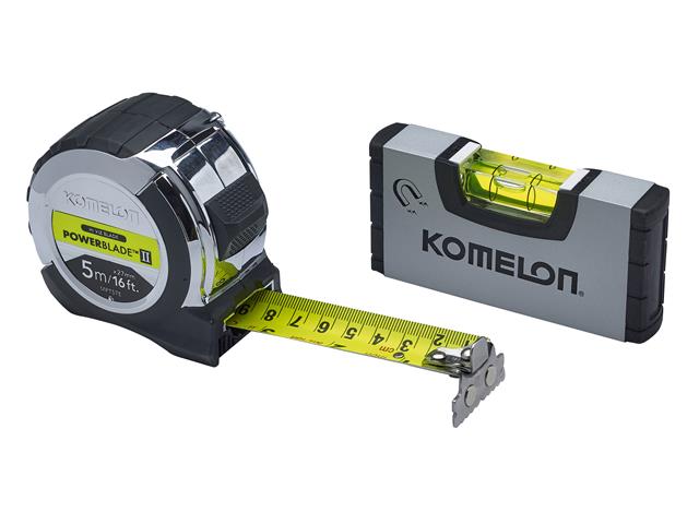 XMS PowerBlade™ II Pocket Tape 5m/16ft (Width 27mm) with Mini Level