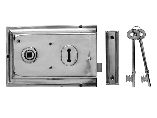 Yale Locks P334 Rim Lock Grey Finish 156 x 104mm Visi