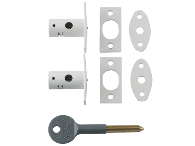 Yale Locks 8001 Security Bolts White Finish Pack of 2 Visi