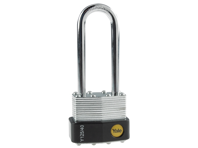 Yale Locks Y125 40mm Laminated Steel Padlock 63mm Shackle