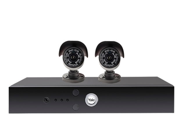 Yale Alarms Y402A-HD 4 Channel DVR Kit With 2 x 24 LED HD720 Cameras