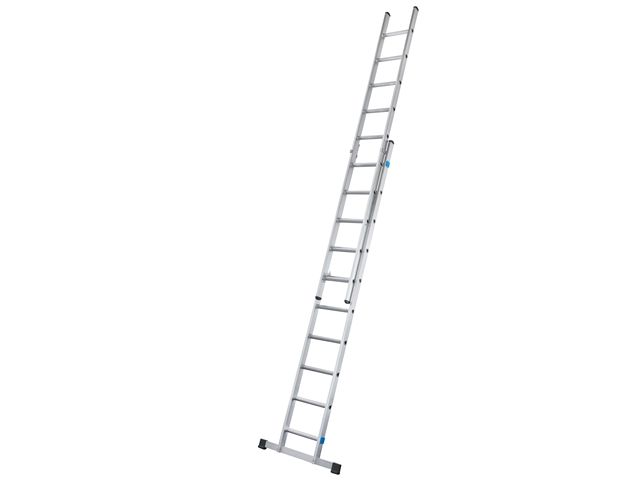 Zarges Double Extension Ladder with Stabiliser Bar 2-Part D-Rungs 2 x 10