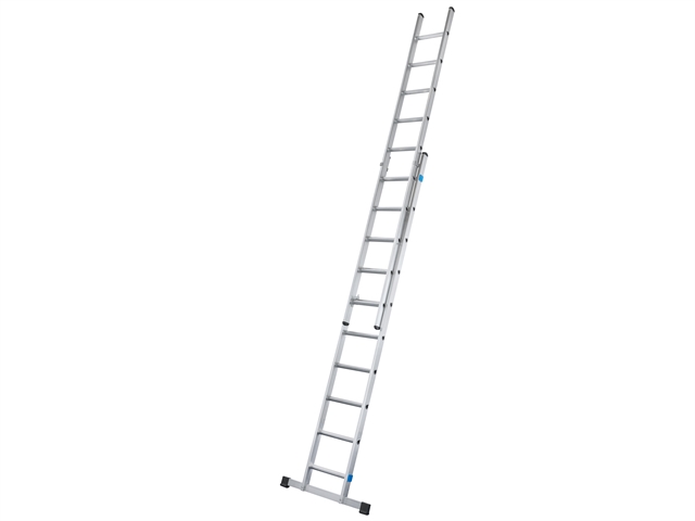 Zarges Double Extension Ladder with Stabiliser Bar 2-Part D-Rungs 2 x 14