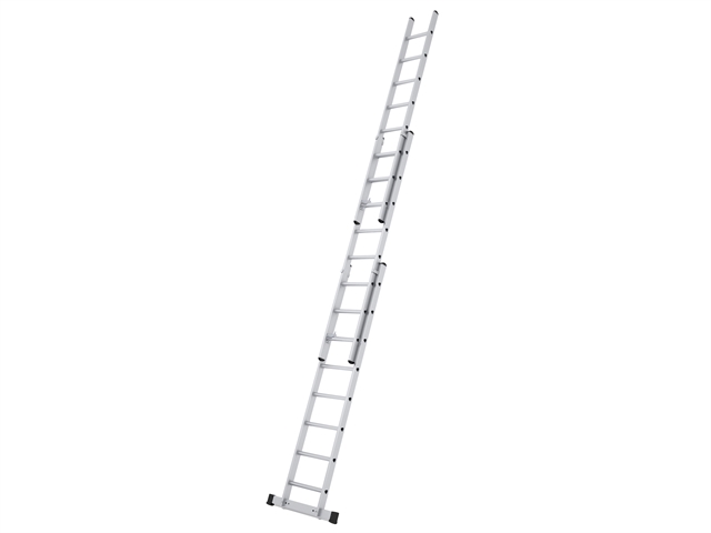 Zarges Triple Extension Ladder with Stabiliser Bar 3-Part D-Rungs 3 x 12