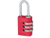 ABUS 145/20 20mm Aluminium Combination Padlock Red 46569 1