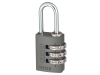 ABUS 145/20 20mm Aluminium Combination Padlock Titanium 46576 1