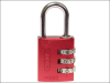 ABUS 145/30 30mm Aluminium Combination Padlock Red 46578 1