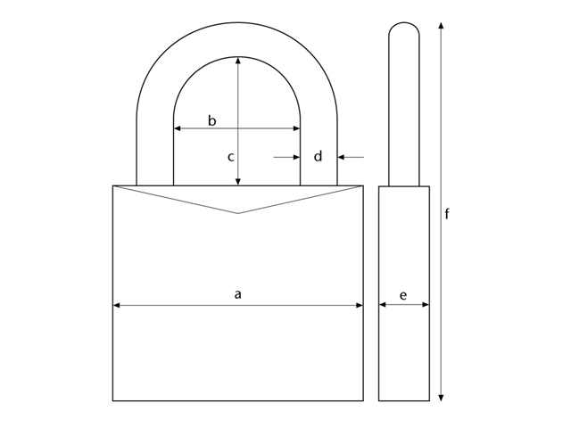 ABUS 80TI/40HB63 Titalium Padlock 40mm x 63mm Long Shackle 2