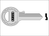 ABUS 65/30 30mm Old Profile Key Blank 1