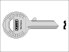 ABUS 24-41-885 Right Hand 4 Pin Key Blank 1