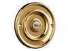 Byron Round Wired Bell Push Flush Fit Brass 1