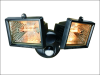 Byron ES120/2 Twin Halogen Floodlights with Motion Detector Black 150 Watt 1