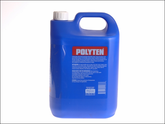 Polyvine Polyten High Speed Weatherproof Polymer Wood Adhesive 5 Litre 1