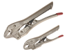 C H Hanson Automatic Locking Pliers Set of 2 150mm & 250mm Curved Jaw 1