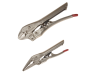 C H Hanson Automatic Locking Pliers Set of 2 180mm & 250mm Mixed Jaw 1