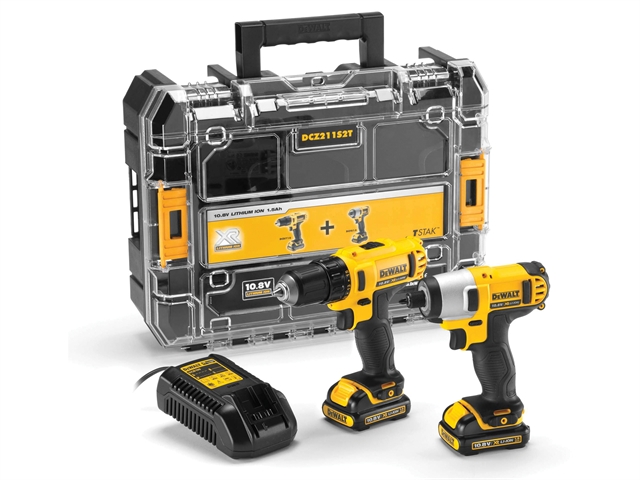 DEWALT DCZ211S2T TSTAK Twin Pack 10.8 Volt 2 x 1.5Ah Li-Ion 10.8V 1