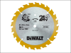 DEWALT Trim Saw Blade 165 x 10mm x 24T Fine Cross Cut 1