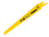 DEWALT Cobolt Steel Sabre Blade Fine Fast Cuts in Wood & Plastic 152mm Pack of 5 1