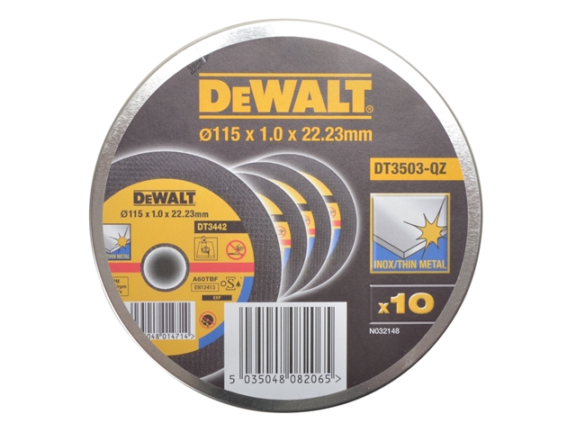 DEWALT Bonded Discs In Tin 115mm x 1mm x 22.2mm (Pack of 10) 2