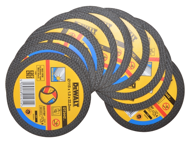 DEWALT Bonded Discs In Tin 115mm x 1mm x 22.2mm (Pack of 10) 3