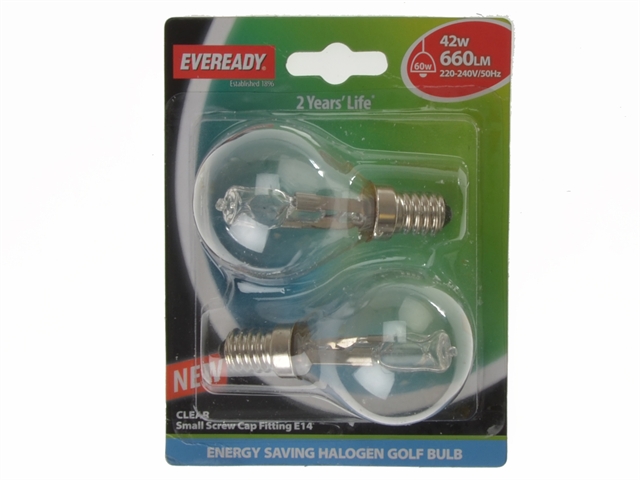 Eveready Lighting G45 ECO Halogen Bulb 42 Watt (54 Watt) SES/E14 Small Edison Screw Card 2 2