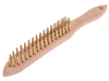 Faithfull 680/B3 Brass Wire Scratch Brush - 3 Row 1