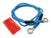 Faithfull Tow Rope 4m Metal Hooks 2 Tonne 1