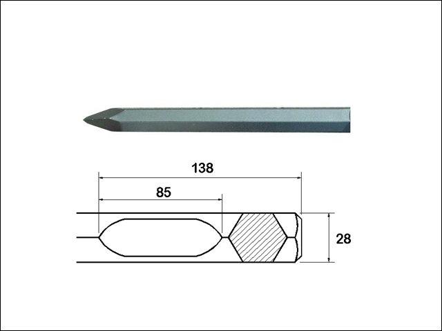 Faithfull Point 380mm Bosch / Hitachi Shank 1