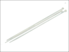 Faithfull Cable Ties White 250mm X 4.8mm Pack of 100 1