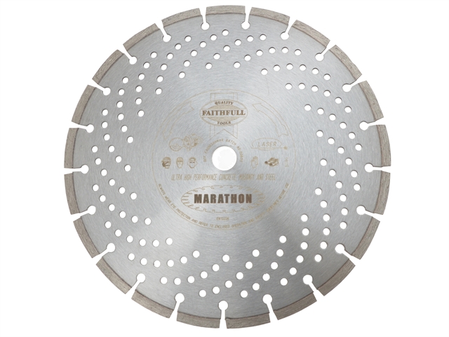 Faithfull Marathon Diamond Blade  Masonry & Steel 300mm x 22.2mm 1