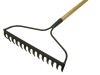 Faithfull Garden Rake 14T Carbon Steel Ash Handle 1