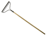 Faithfull Garden Rake 14T Carbon Steel Ash Handle 2