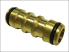 Faithfull Brass Two Way Hose Coupling 1/2in 1