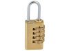 Faithfull Brass Combination Padlock 20mm 1