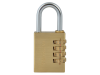 Faithfull Brass Combination Padlock 38mm 1