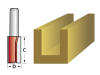 Faithfull Router Bit TCT Two Flute 4.0mm x 11mm 1/4in Shank 2