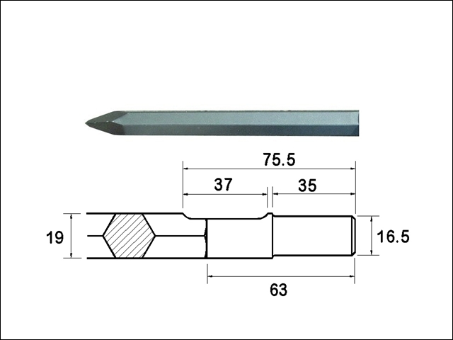 Faithfull Point 380mm Ryobi / Bosch Shank 1