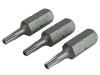 Faithfull Security S2 Grade Steel Screwdriver Bits T10S x 25mm (Pack 3) 1