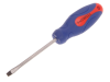 Faithfull Soft Grip Screwdriver Slotted Flared Tip 4mm x 75mm 1