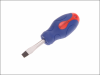 Faithfull Soft Grip Screwdriver Slotted Flared Tip 6.5mm x 40mm Stubby 1