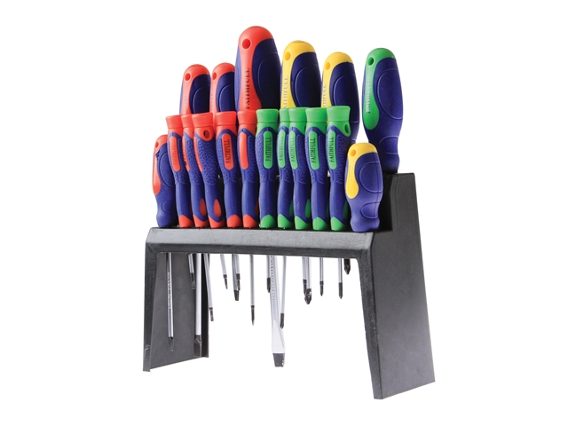 Faithfull Screwdriver Set of 18 On Rack 2