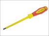 Faithfull VDE Screwdriver Soft Grip Parallel Slotted Tip 6.5 x 150mm 1