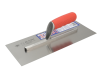 Faithfull Pre-Worn Plasterers Finishing Trowel Soft Grip Handle 13in x 5in 1